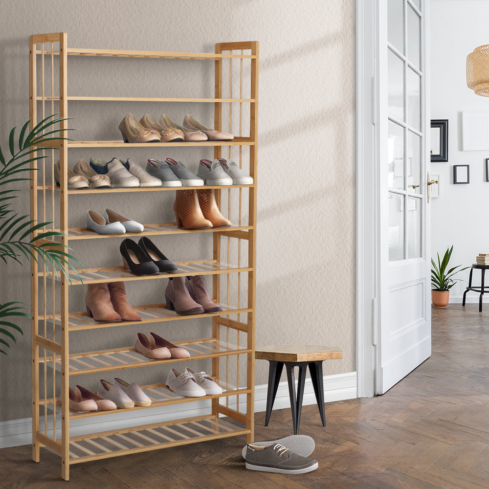 Rossbridge 10 Tier Bamboo Shoe Rack, Natural