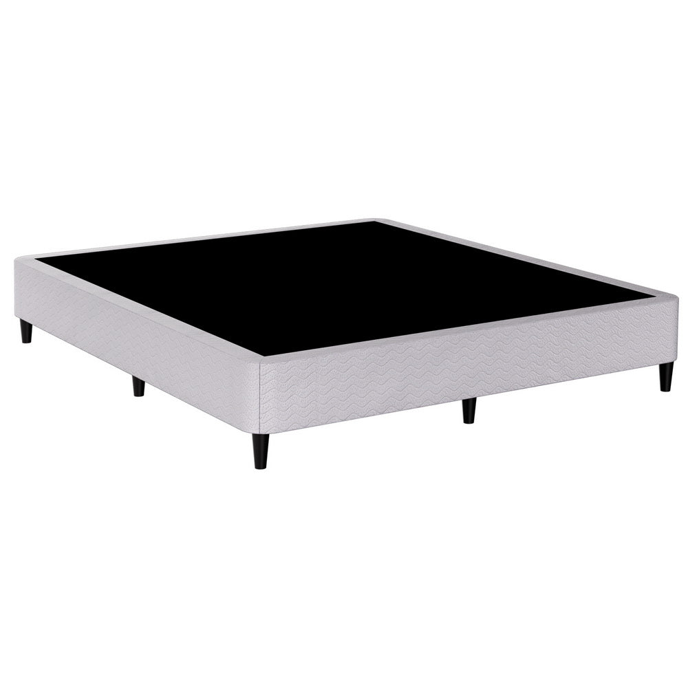 Artiss MASON king bed frame from foot end showing metal frame — Allure Home Collections