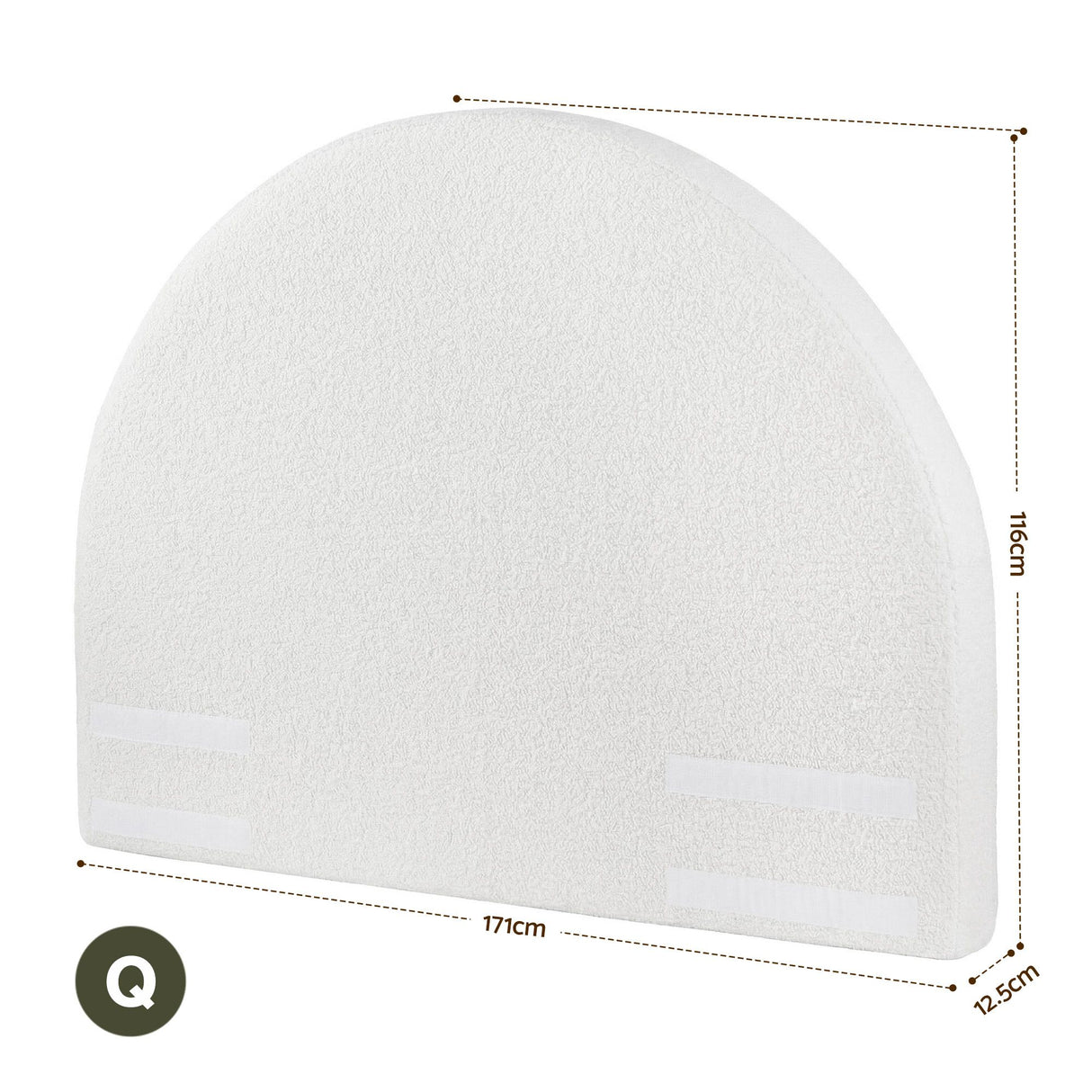 Waste Point Boucle Bed Head, White Queen