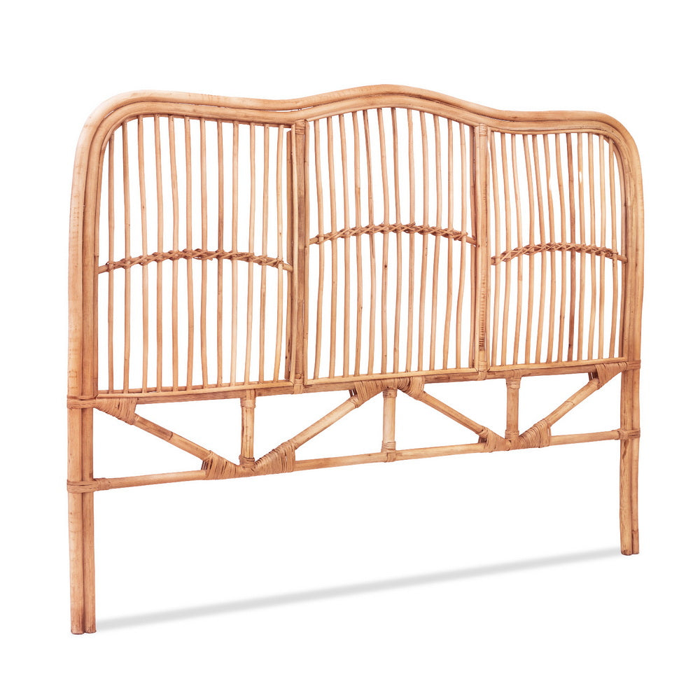 Diggers Creek pine rattan bed head in a modern bedroom