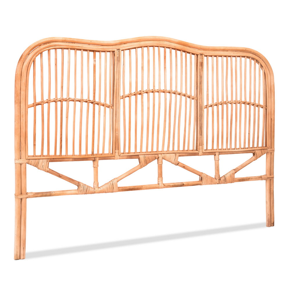 Diggers Creek pine rattan bed head in a modern bedroom
