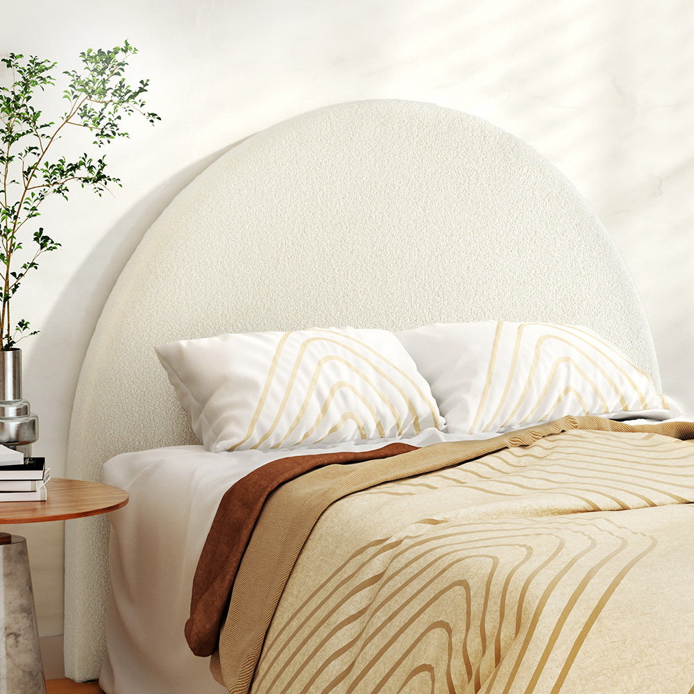 Genoa White Double bed frame in a modern bedroom