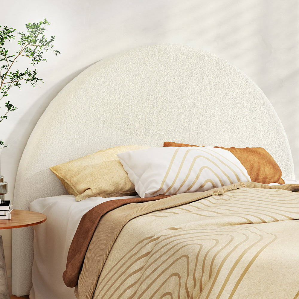 Genoa White Queen bed frame in a modern bedroom