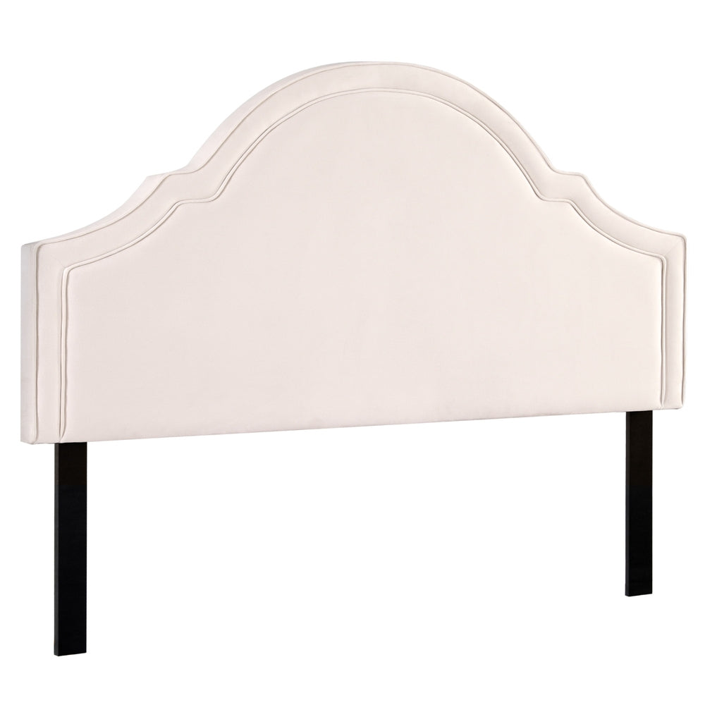 Cooma Scalloped Bed Head, Beige King image 7