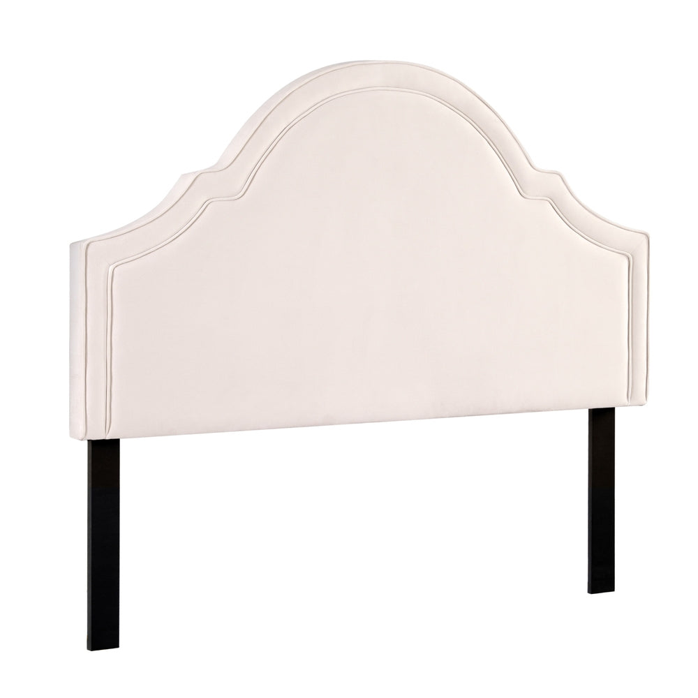 Cooma Scalloped Bed Head, Beige Queen image 7