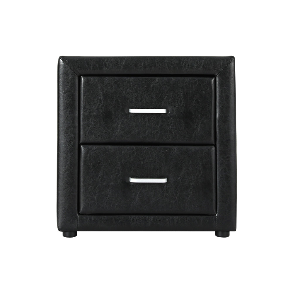 Wyrallah Upholstered Bedside Table, Black