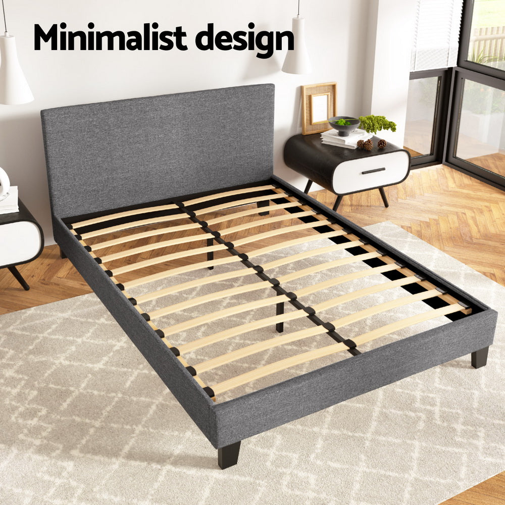 Como Double Bed Frame, Grey