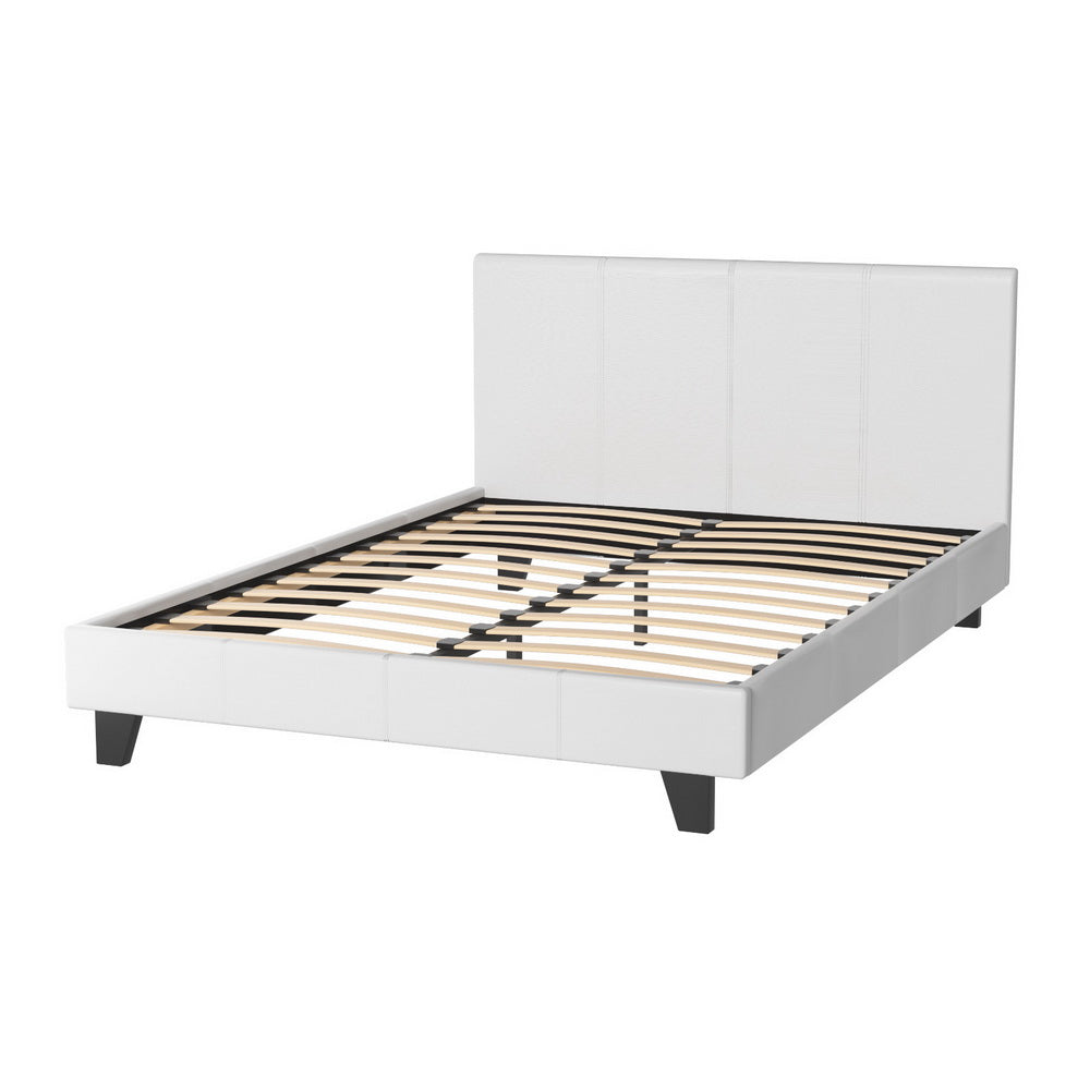 Livorno Double Bed Frame, White