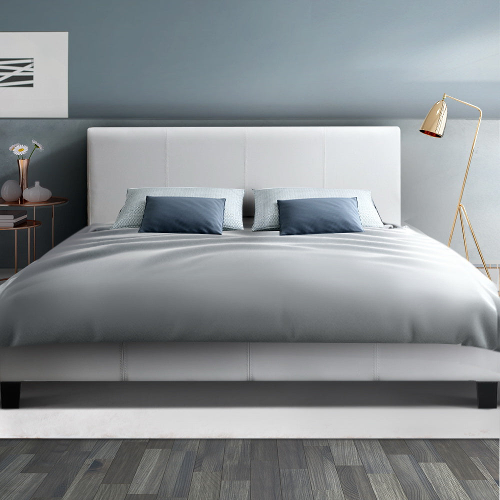 Livorno Double Bed Frame, White