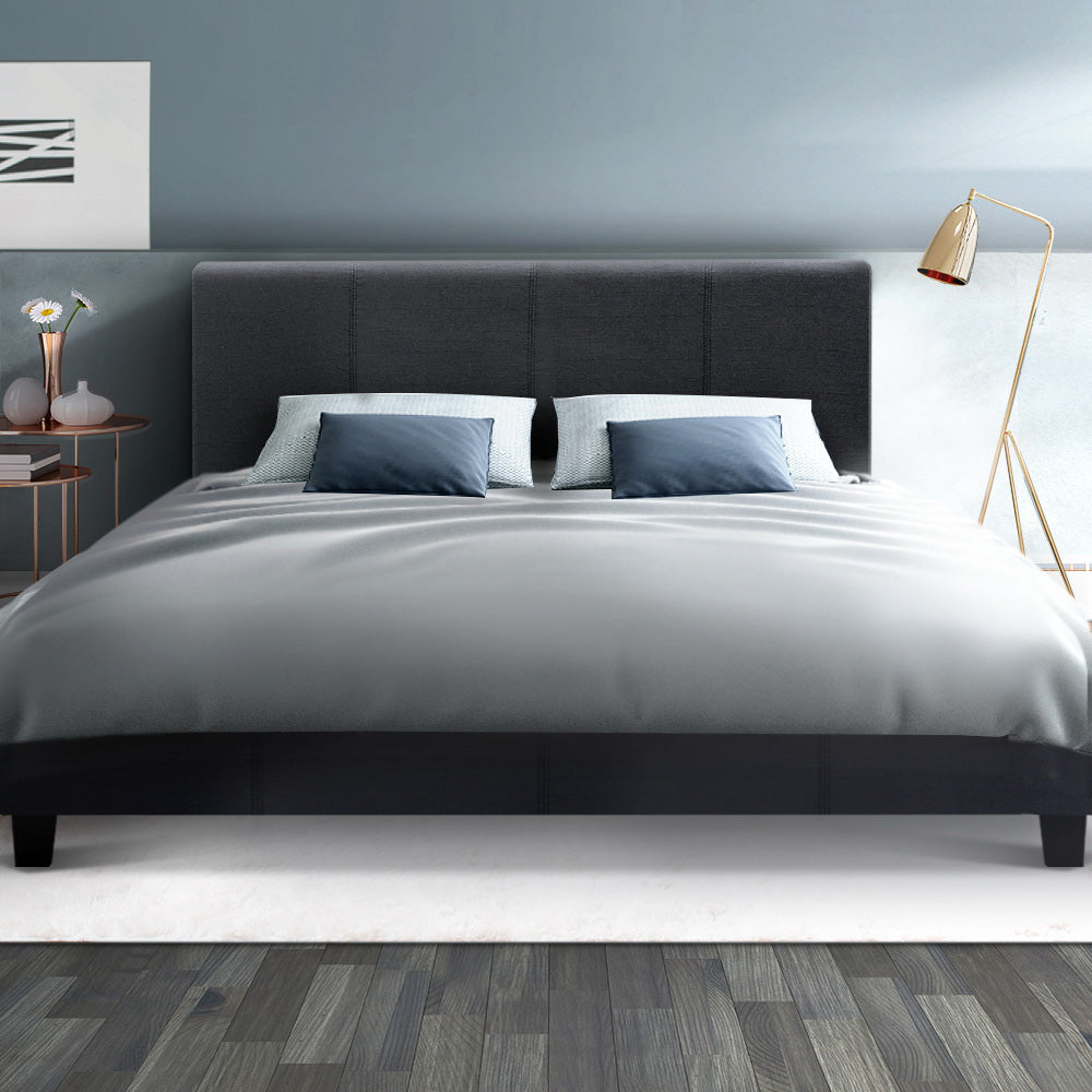 Livorno Queen Bed Frame, Charcoal