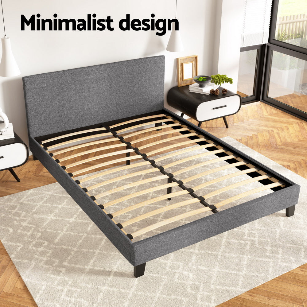Como Queen Bed Frame, Grey