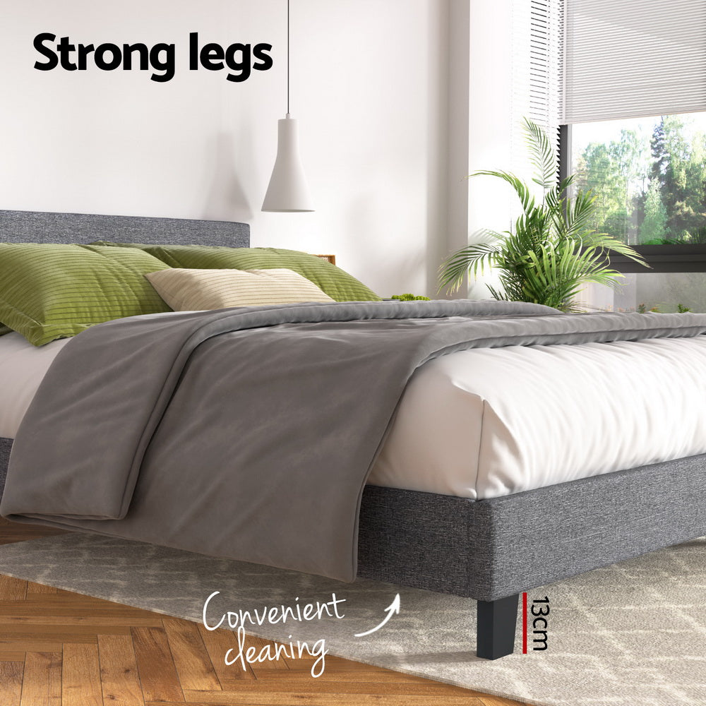 Como Queen Bed Frame, Grey