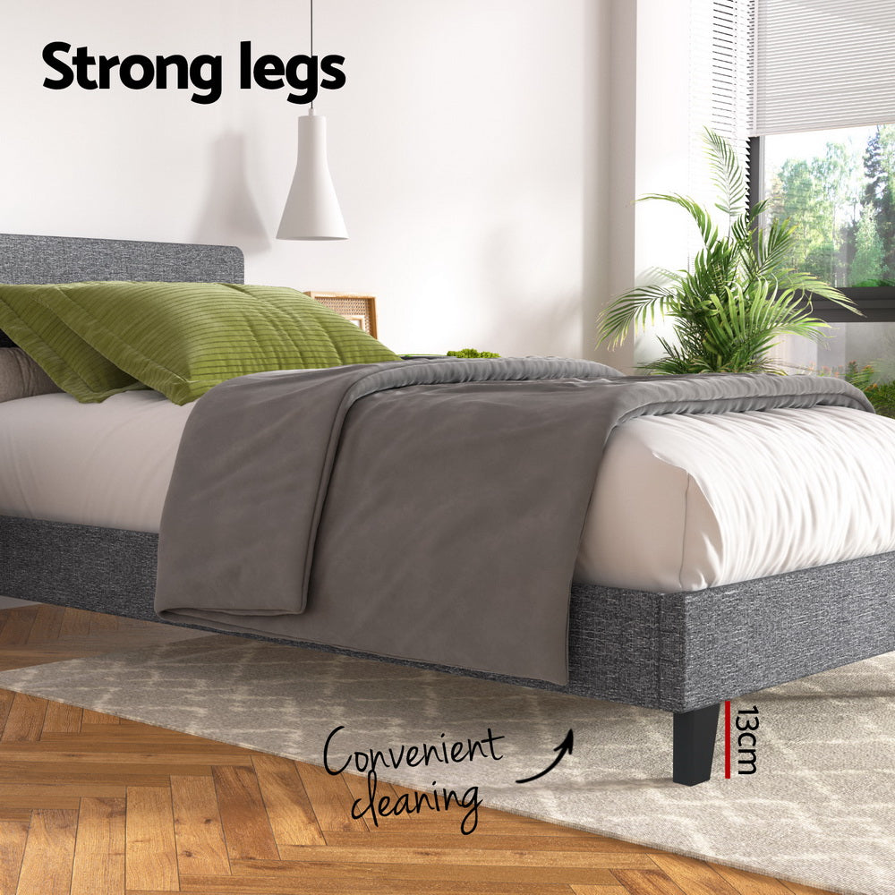 Como Single Bed Frame, Grey
