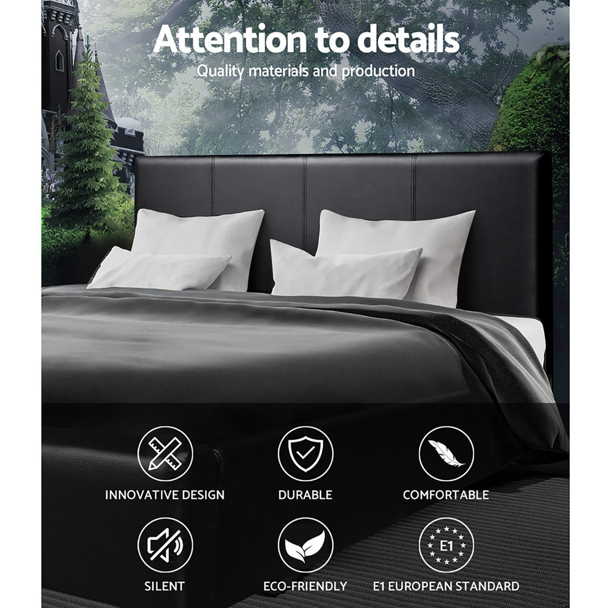 Artiss NINO gas lift bed frame open showing generous hidden storage — Allure Home Collections