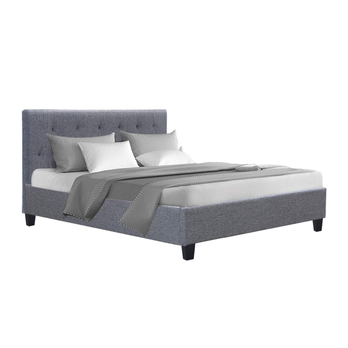 Brescia Double Bed Frame, Grey