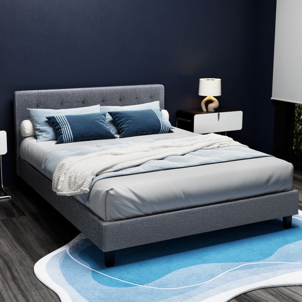 Brescia Double Bed Frame, Grey