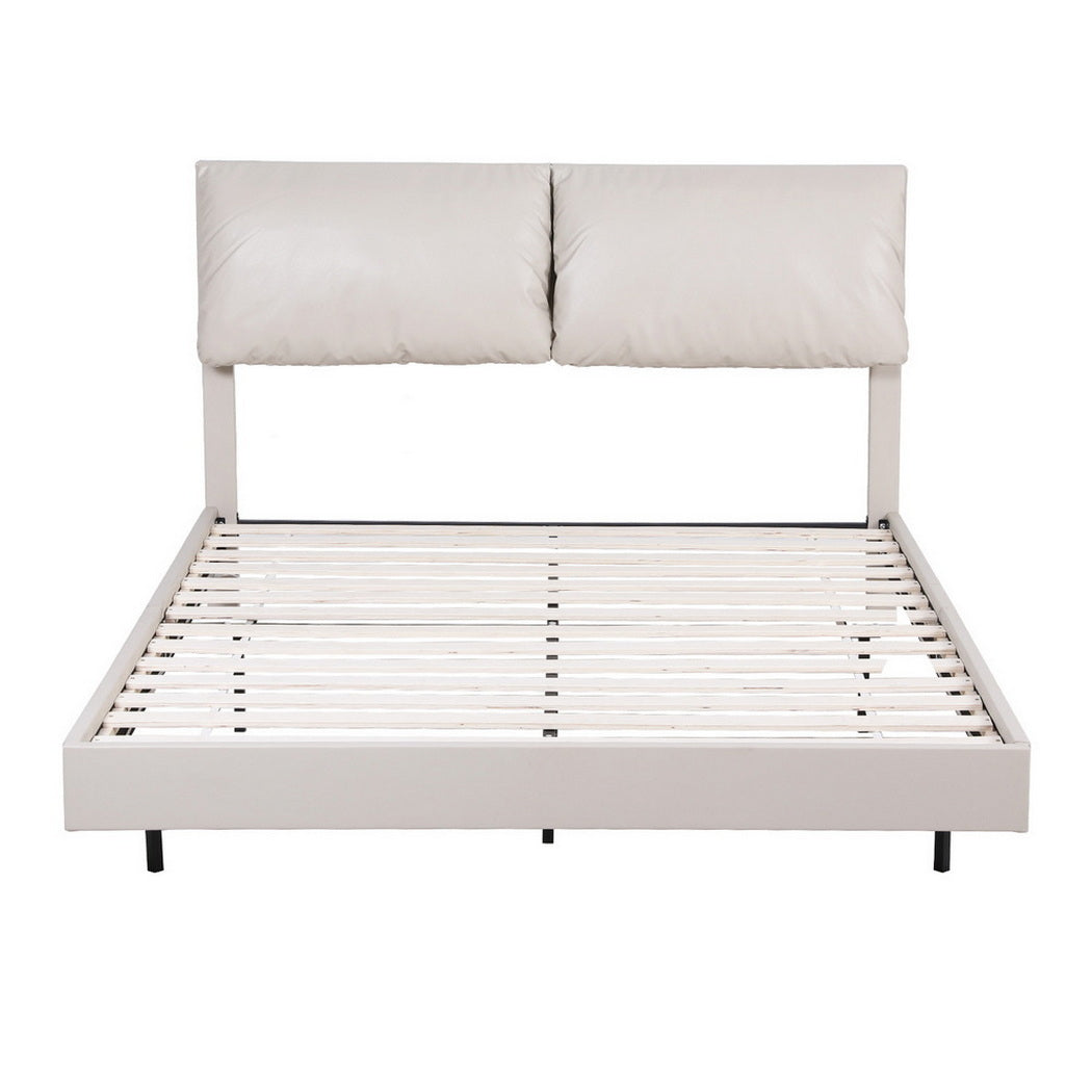Artiss DAYLIGHT double floating bed frame from foot end — Allure Home Collections