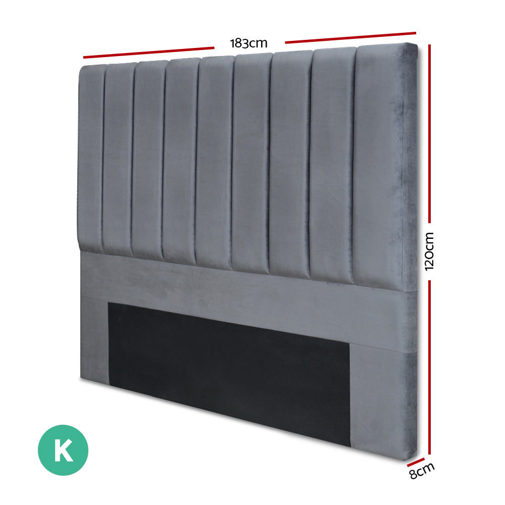 Anembo Velvet Bed Head, Grey King