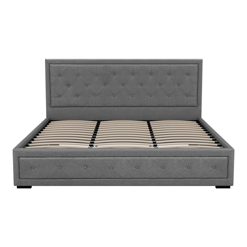 Pavia King Gas Lift Bed Frame, Grey