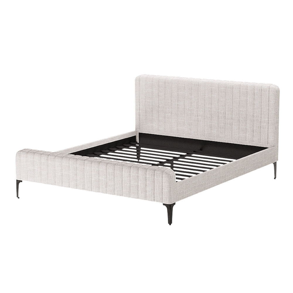 Ferrara King Bed Frame, Beige