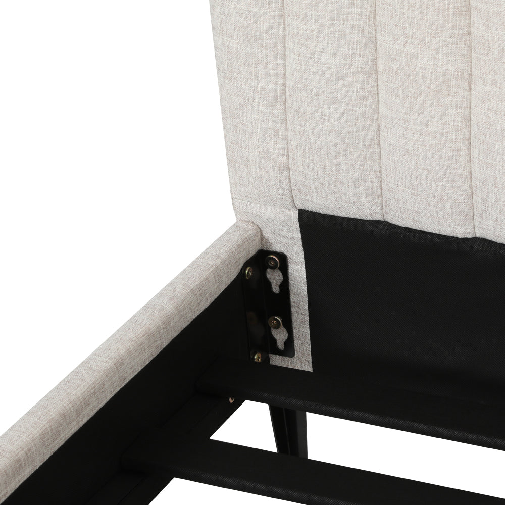 Ferrara King Bed Frame, Beige