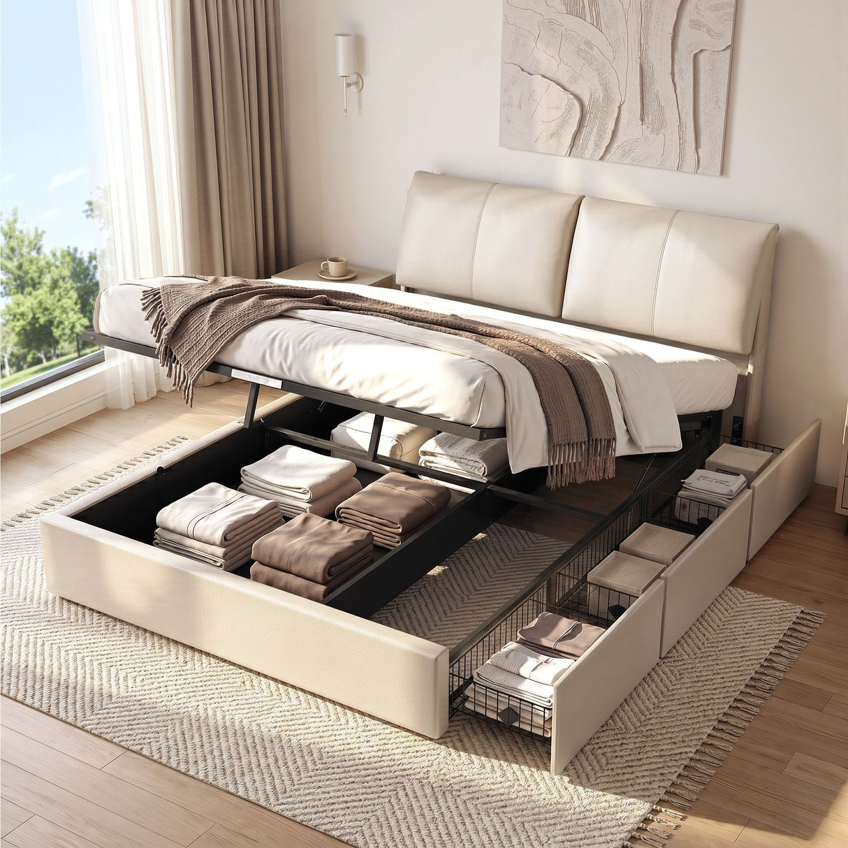Bologna Gas Lift Bed Frame