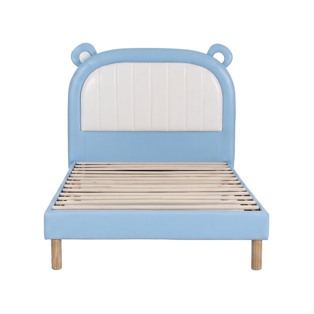 Bracken Kids Bed, Bear Headboard, Blue, view 3