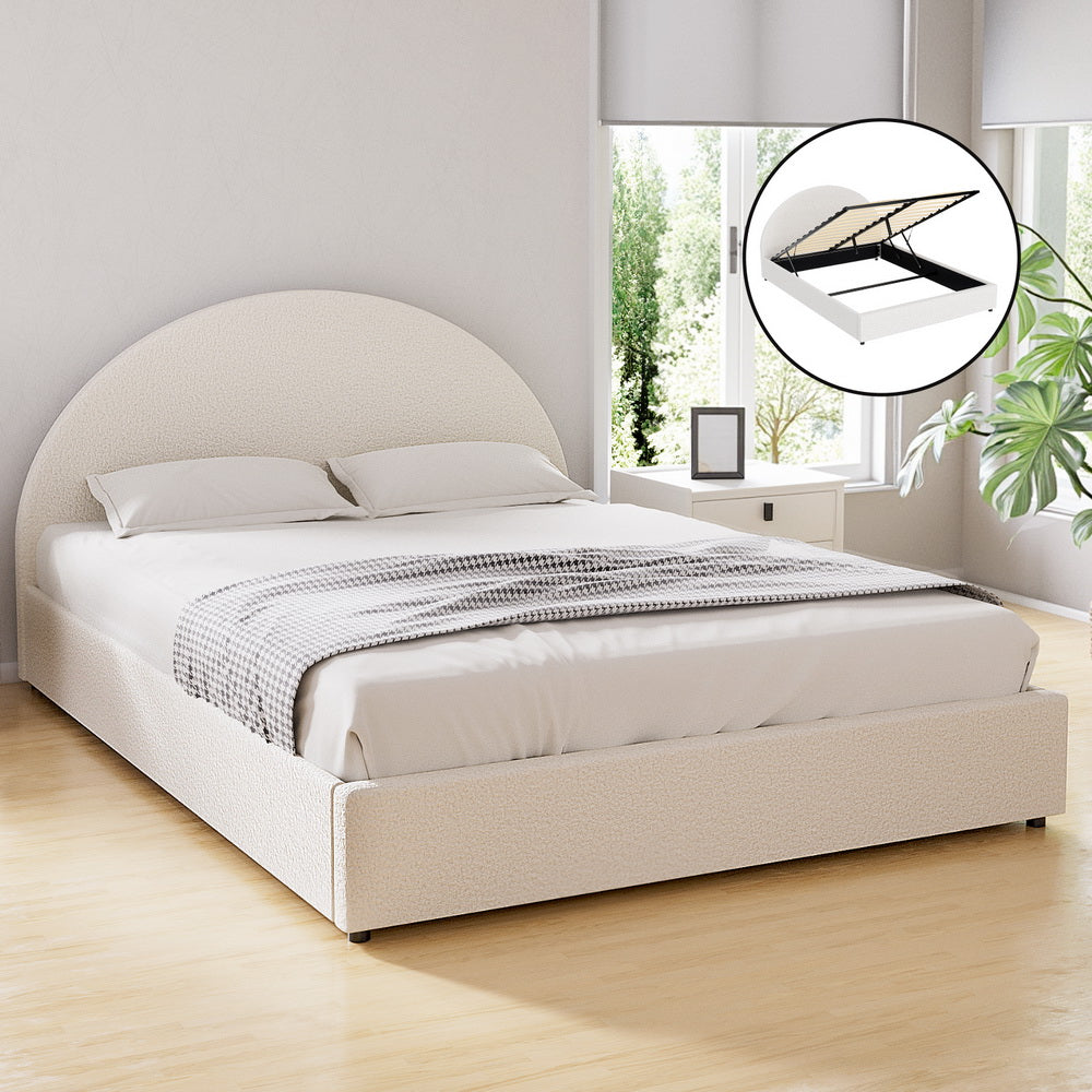 Artiss ELLA Gas Lift Bed Frame – Queen