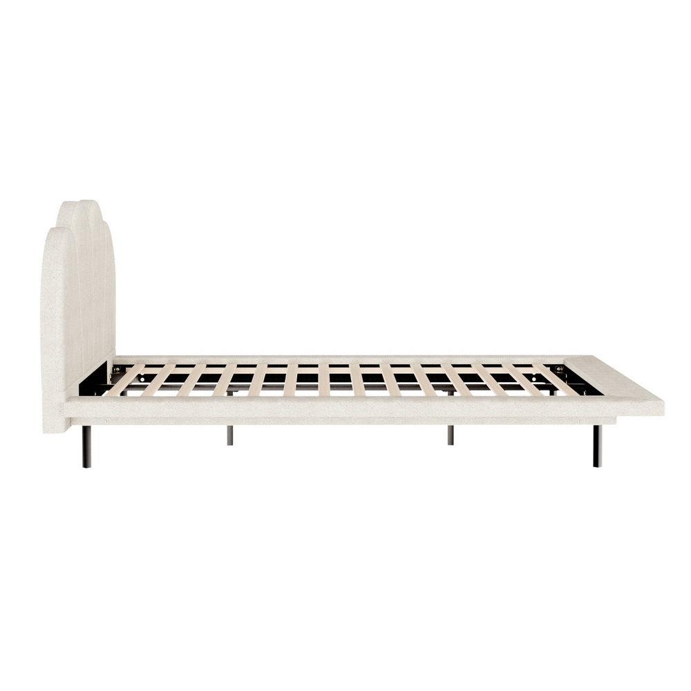 Artiss Queen Size Boucle Beige Bed Frame
