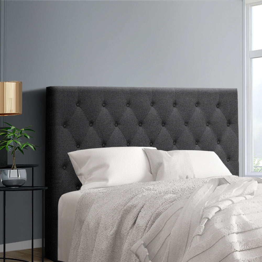Chakola Tufted Bed Head, Charcoal Double