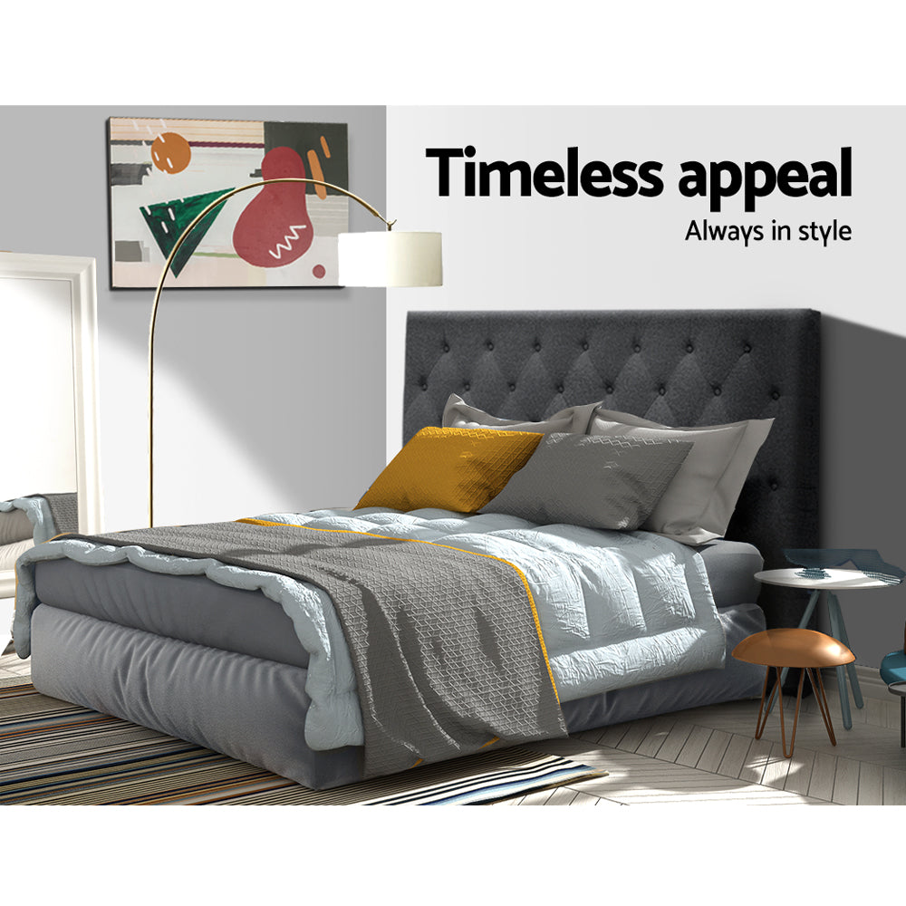 Chakola Tufted Bed Head, Charcoal Double