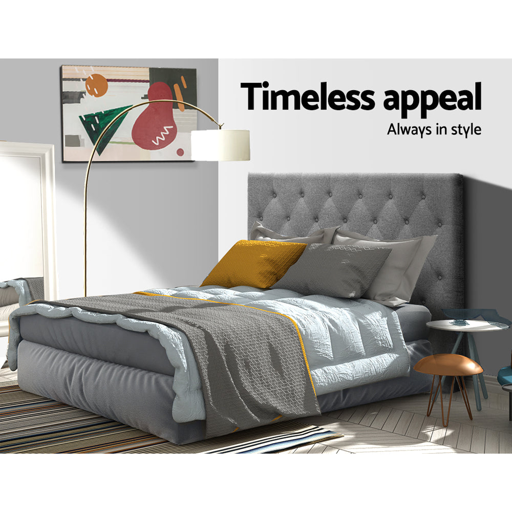 Chakola Tufted Bed Head, Grey King Single