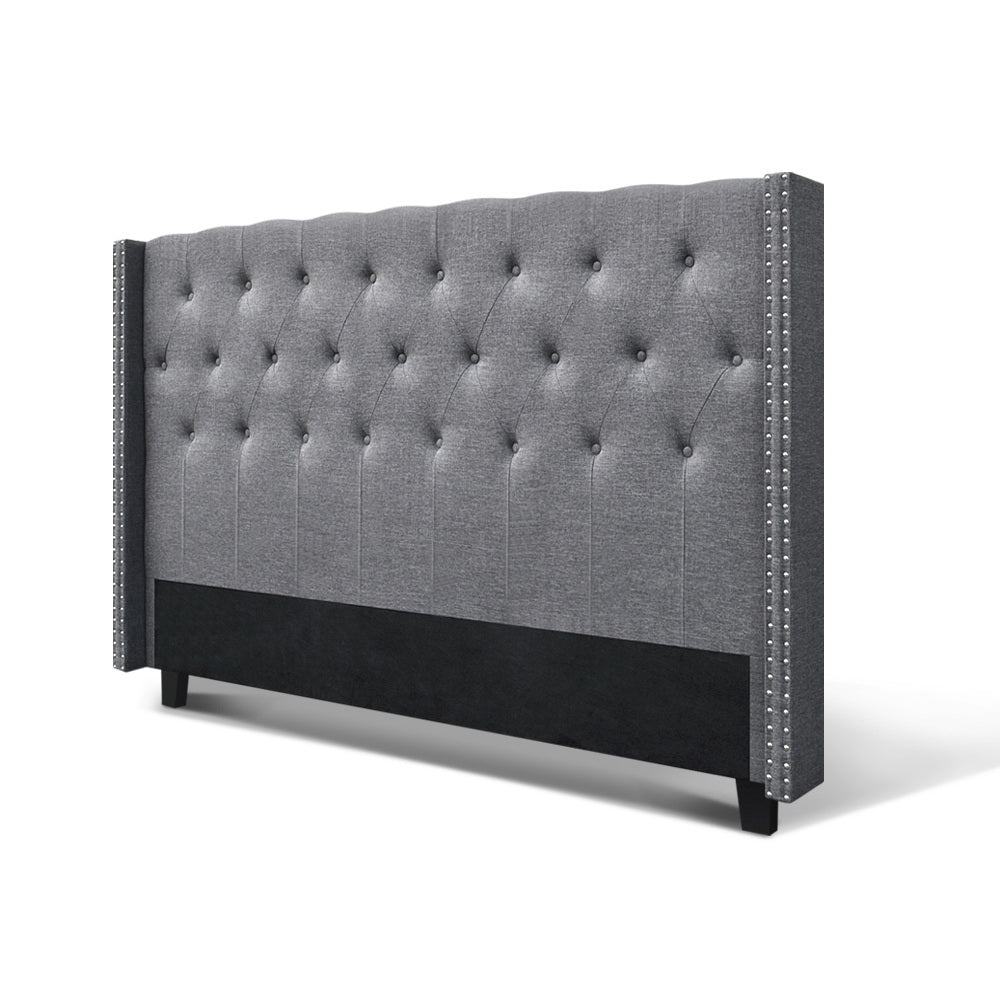 Shannons Flat Fabric Bed Head, Grey King