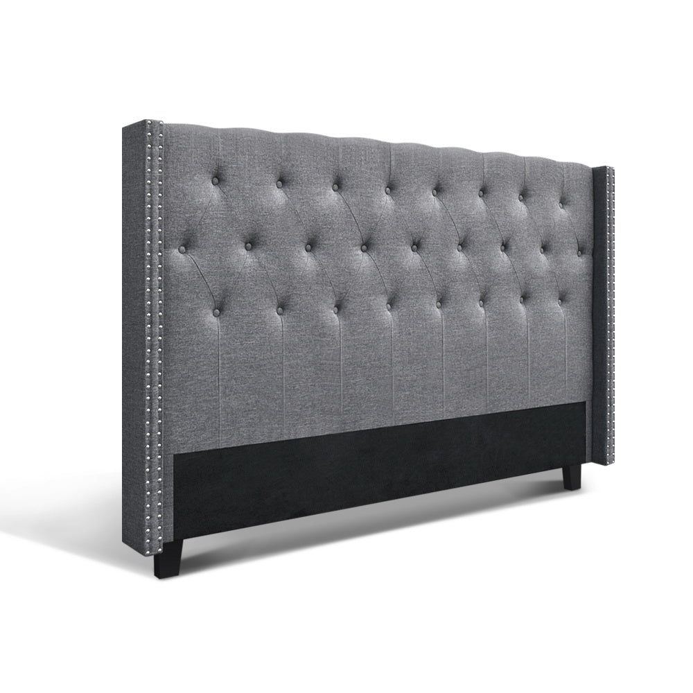 Shannons Flat Fabric Bed Head, Grey King