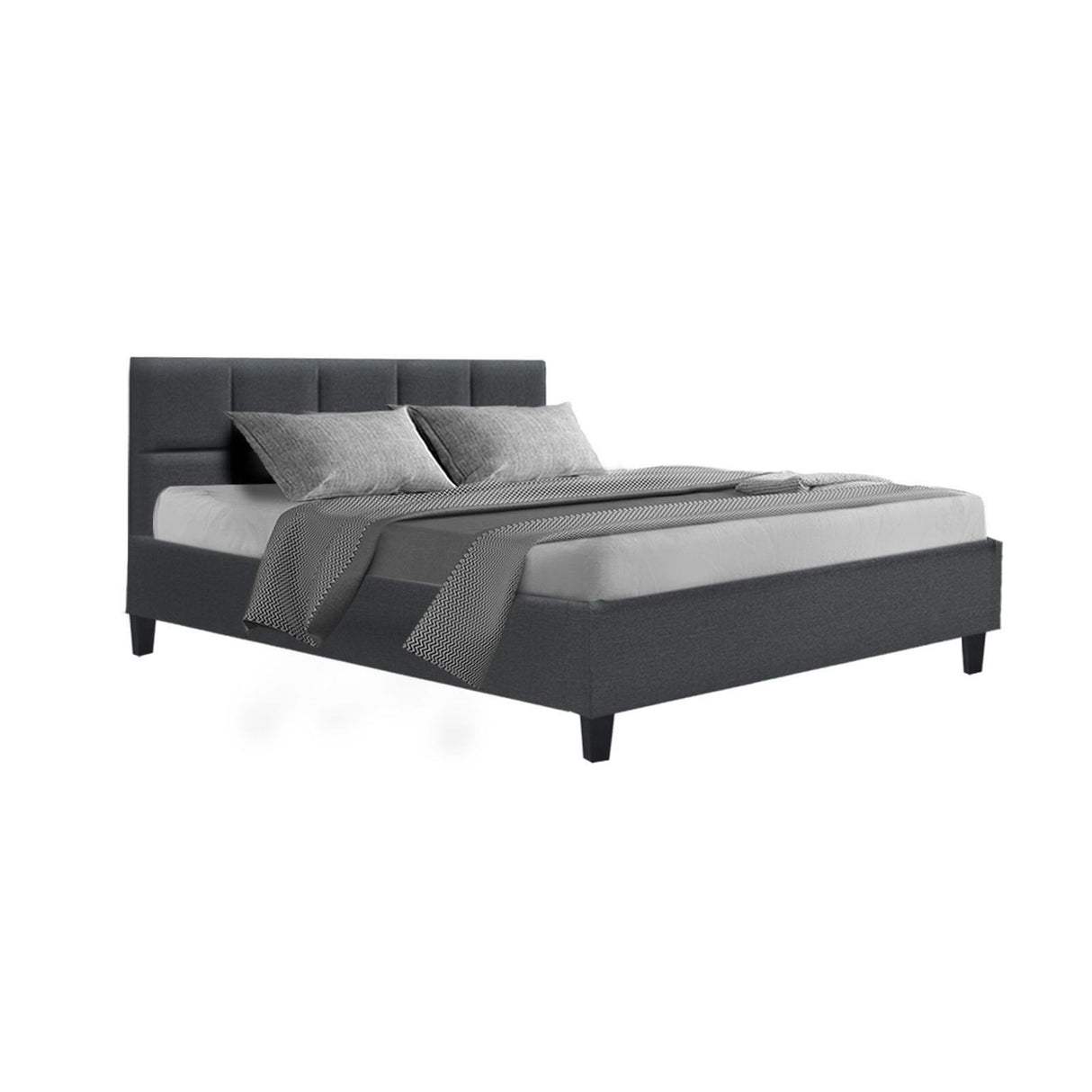 Carrara Double Bed Frame, Charcoal