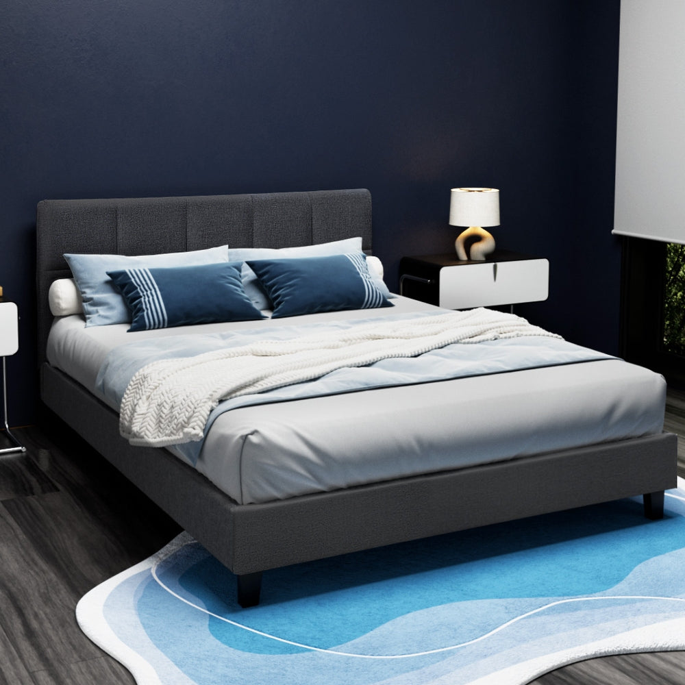 Carrara Double Bed Frame, Charcoal