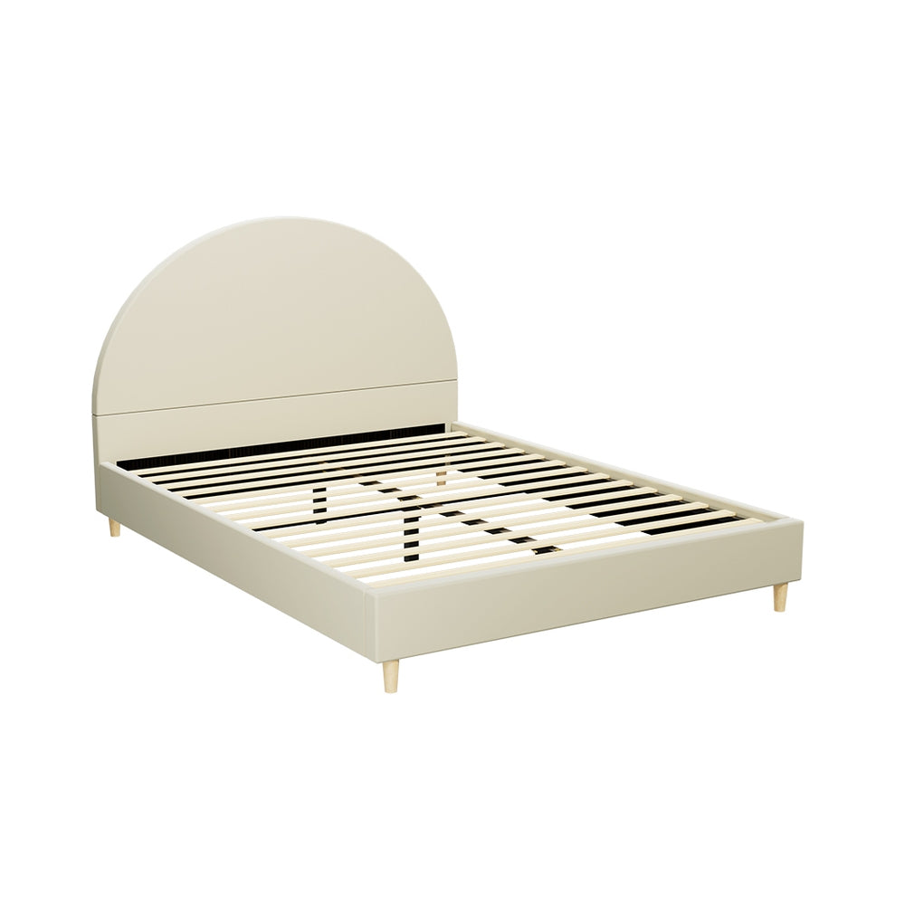 Artiss Ella Queen Size Cream Velvet Bed Frame