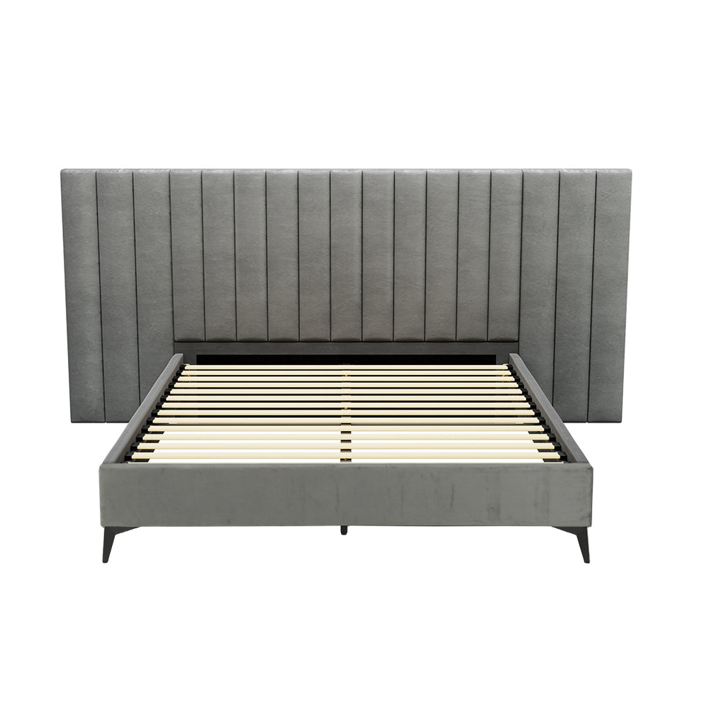 Artiss Lott Velvet Queen Bed Frame