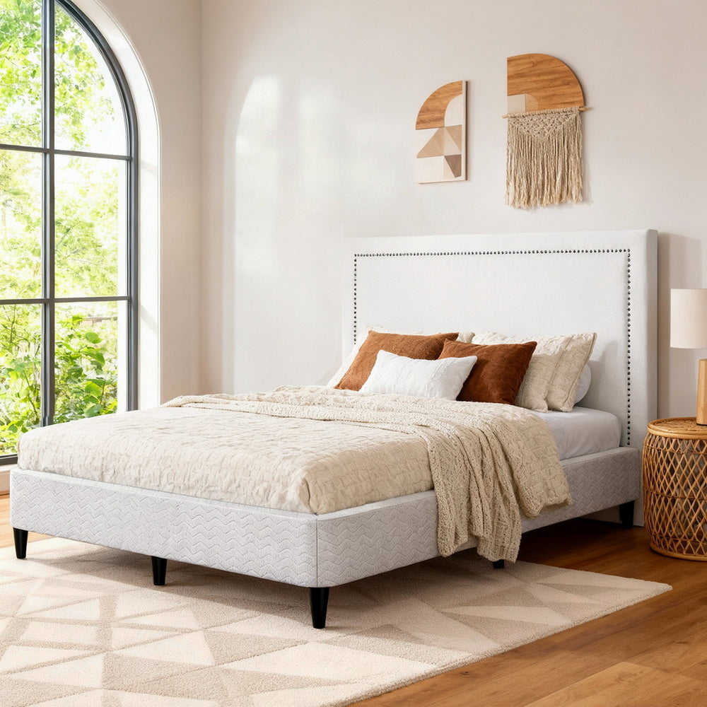 Malmo Queen Metal Platform Bed, Grey