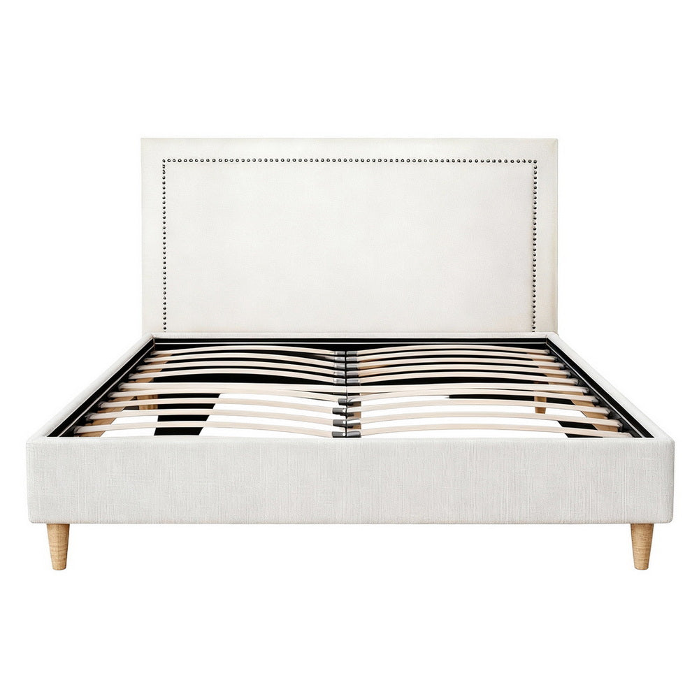 Lorne Queen Platform Bed, Beige, view 3