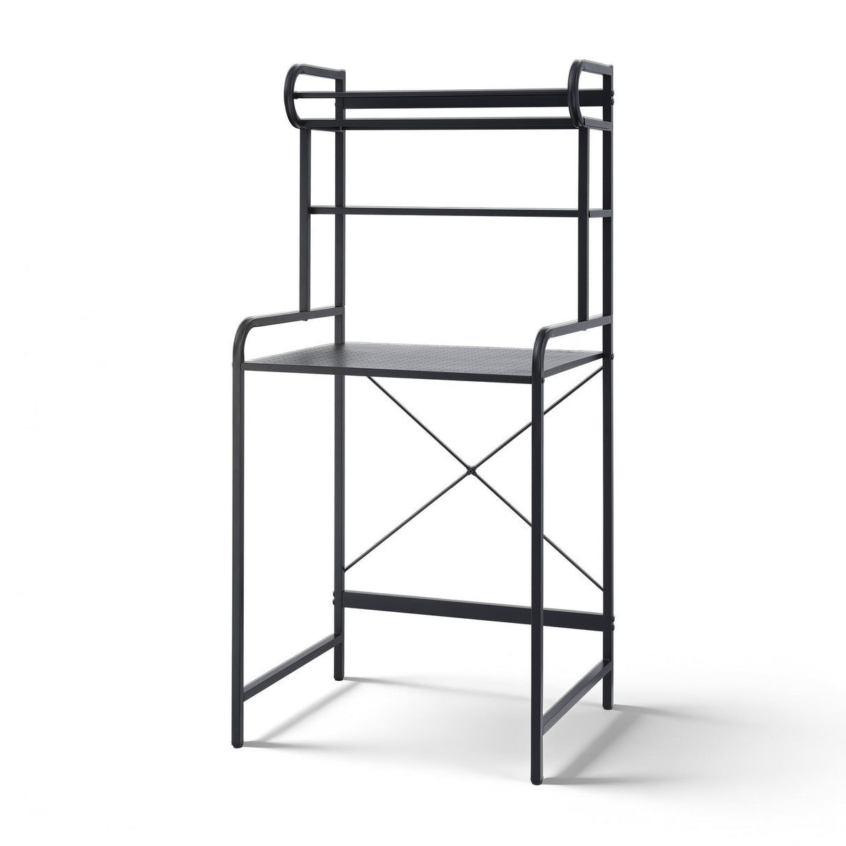 Glencoe 3 Tier Bathroom Storage Shelf, Black image 1