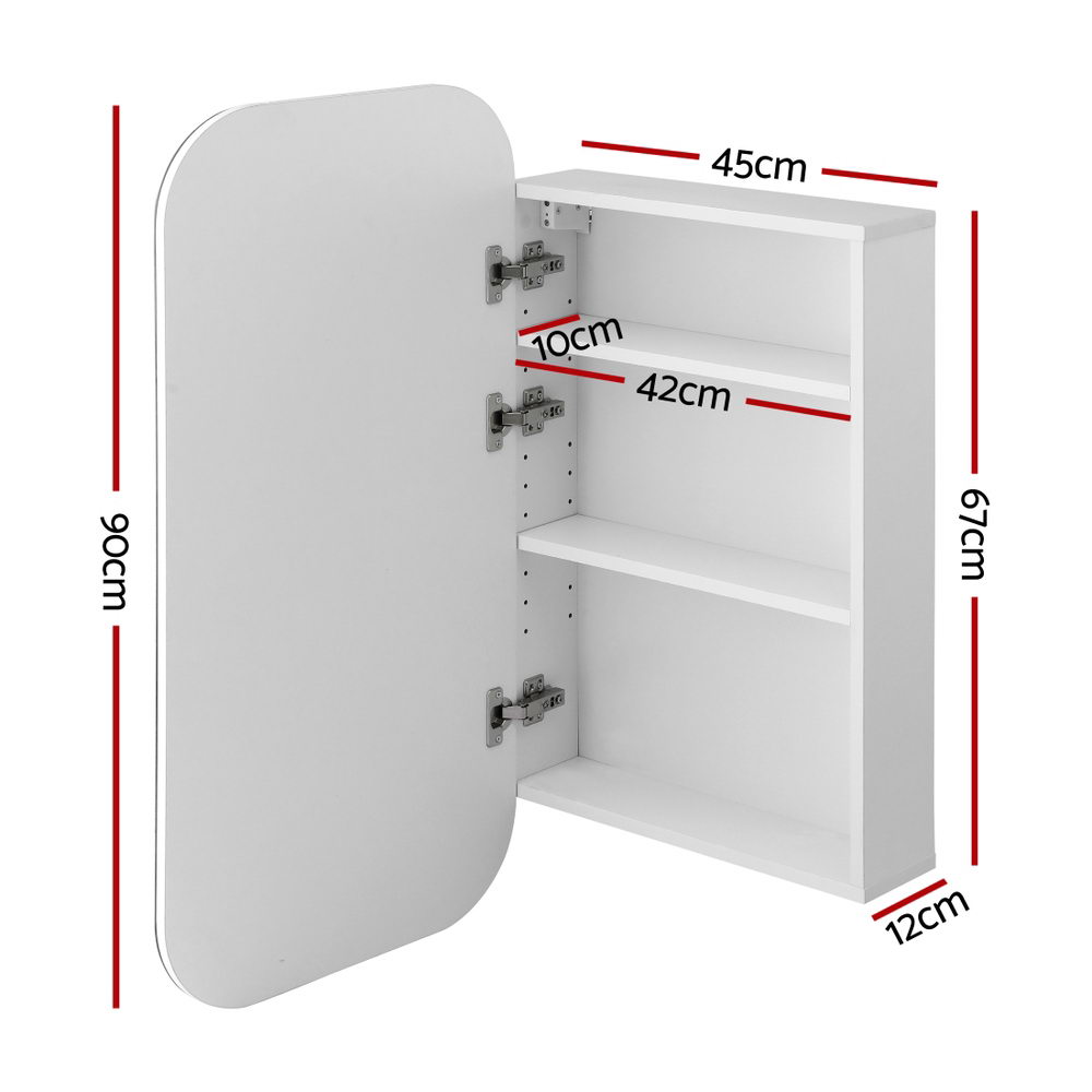 Mount Schank 450mm Arch Mirror Cabinet, White