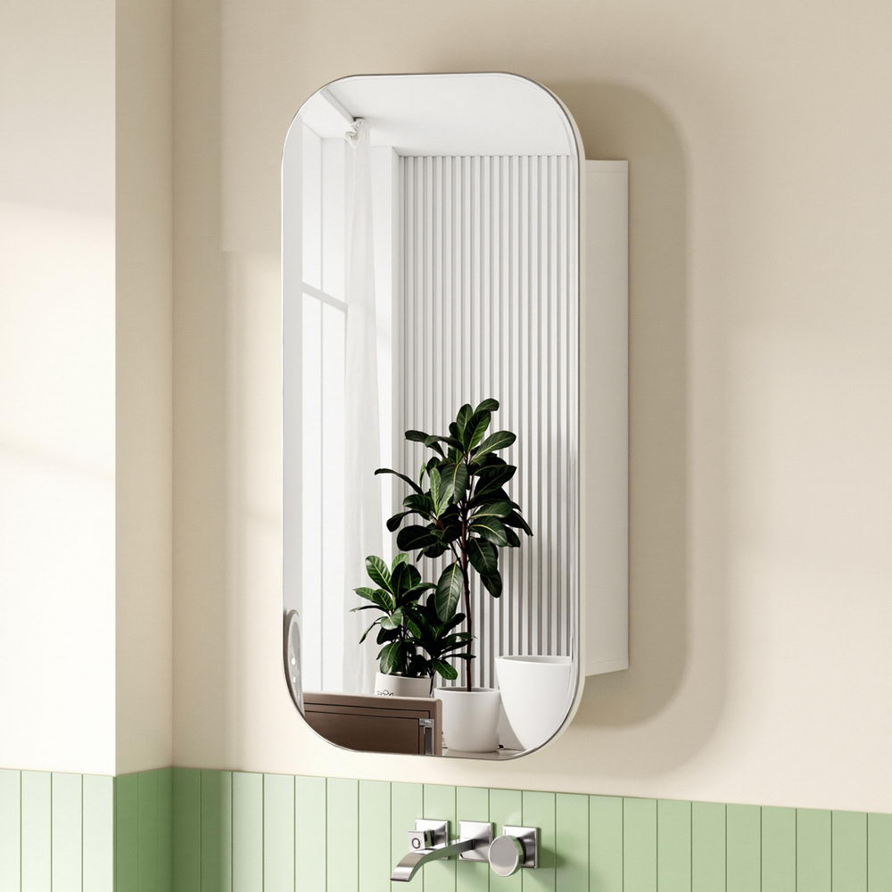 Mount Schank 450mm Arch Mirror Cabinet, White