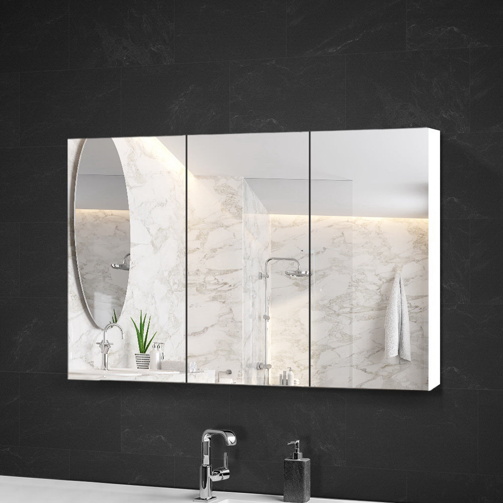 Frances 1200mm Mirror Cabinet, White