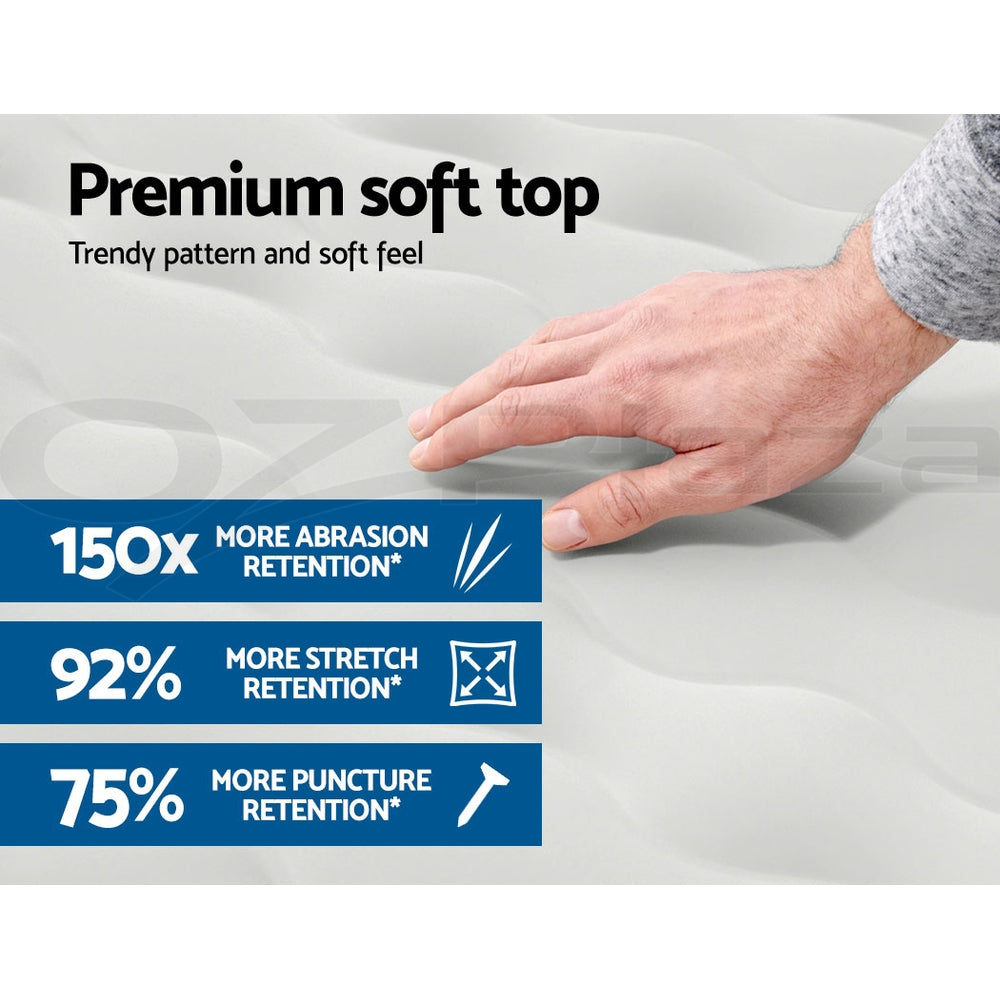 Abraham Air Mattress Queen, 46cm Inflatable Bed Grey