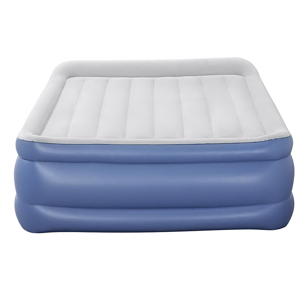 Abraham Air Bed Queen, 56cm Inflatable Mattress Navy with Built In Pump