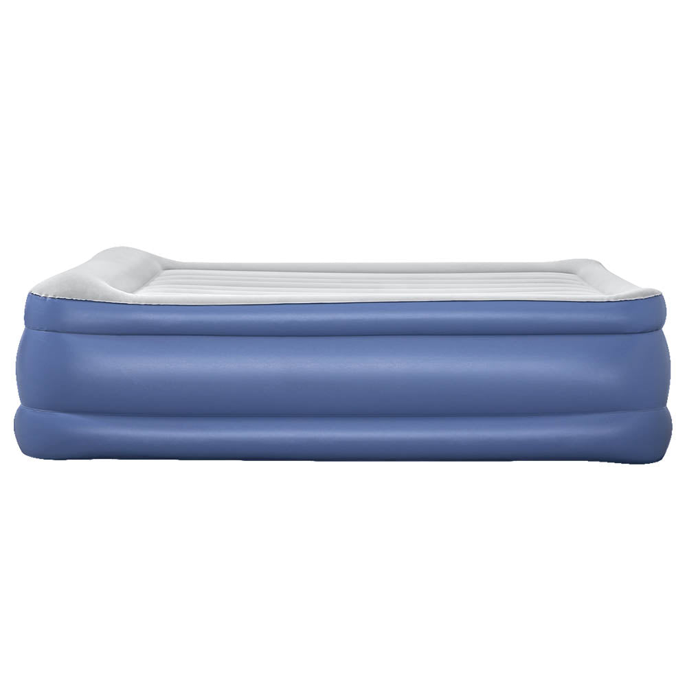 Abraham Air Bed Queen, 56cm Inflatable Mattress Navy with Built In Pump