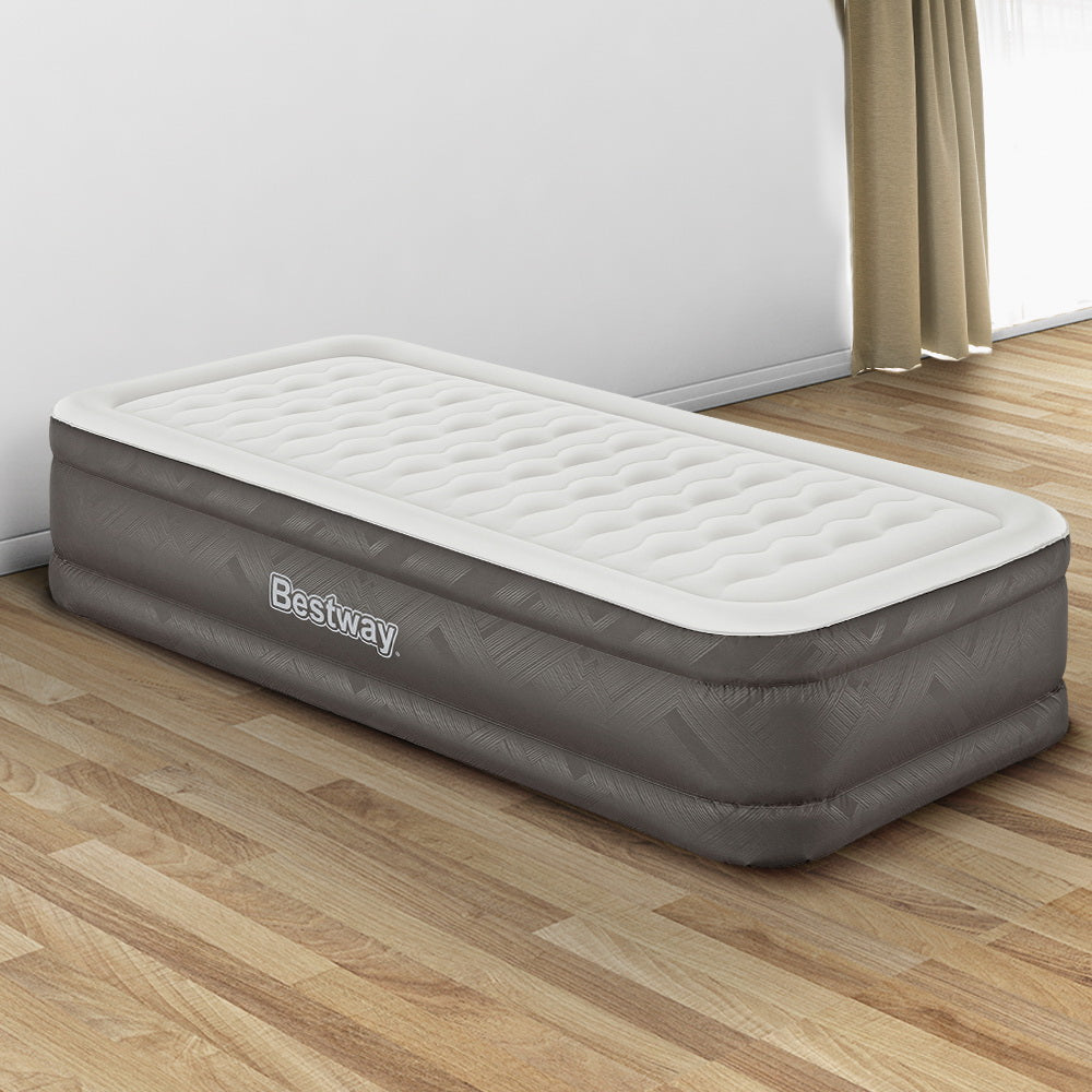 Abraham Air Mattress Single, 46cm Inflatable Bed Grey