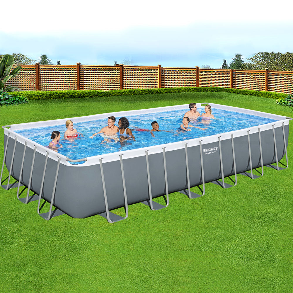 Lourinha Above Ground Steel Frame Pool, 732cm x 366cm x 132cm