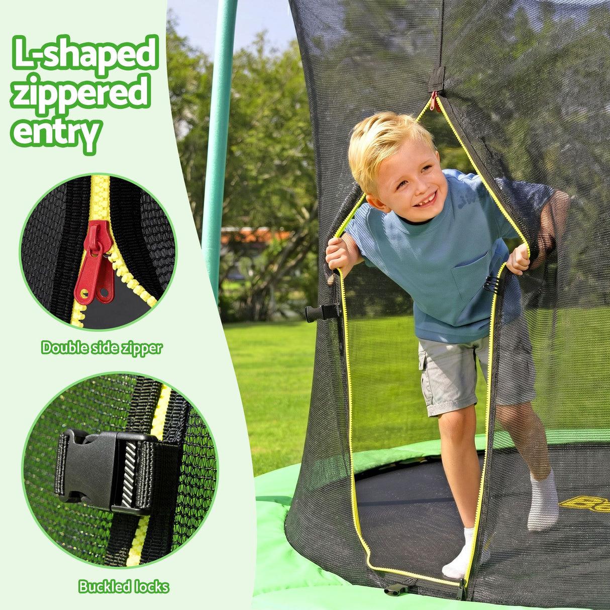 Yeppoon Round Trampoline with Enclosure, 8ft